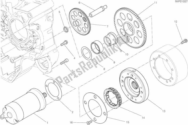 Todas las partes para Arranque Eléctrico Y Encendido de Ducati Monster 797 USA 2020
